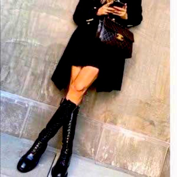 ZARA lace up chunky boots size 37 - Picture 1 of 5